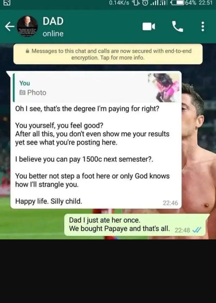 WhatsApp massage screenshot