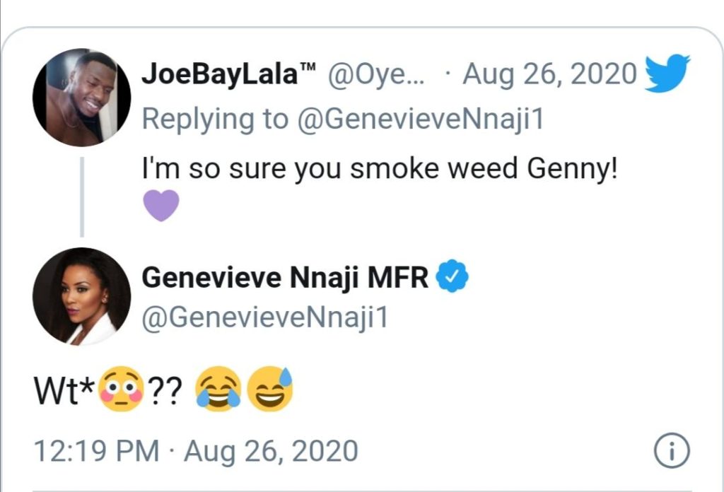 Genevieve Nnaji smokes weed 