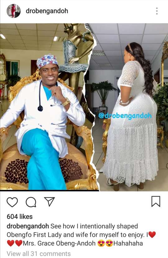 Dr Obengfo wife 