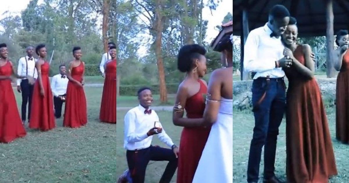 Man proposes to bridesmaid