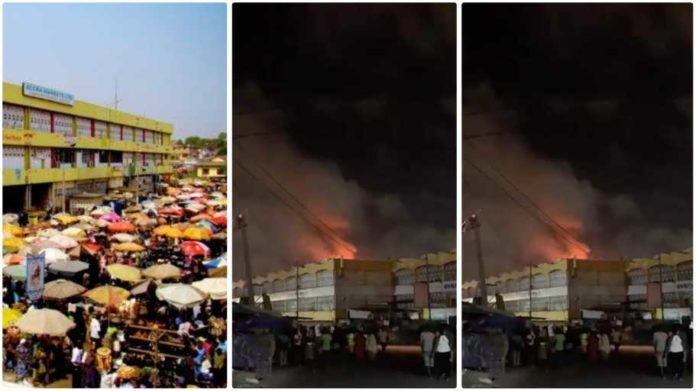 Kaneshie Market on fire