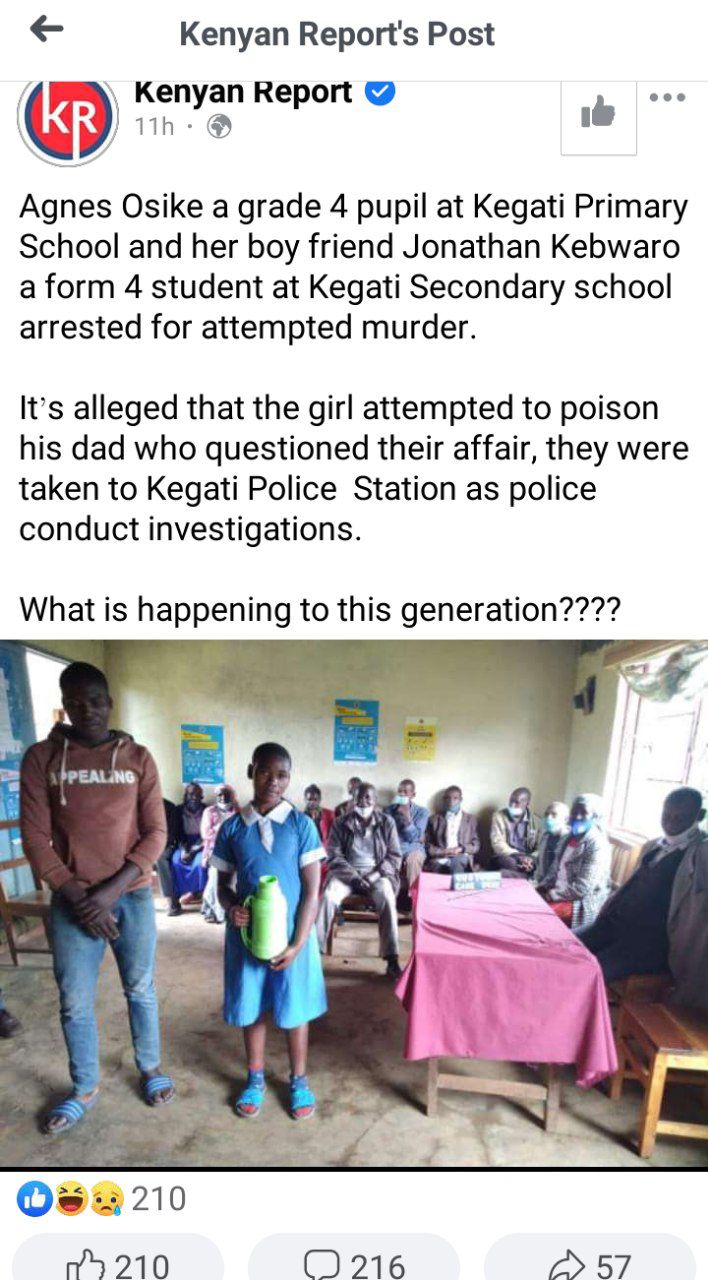 Primary 4 girl teams up with SHS boyfriend to poison her dad