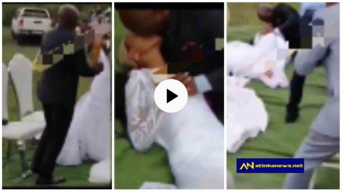 Groom lays Bride on the floor and k!sses
