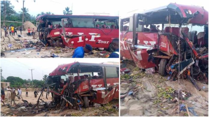 16 people dead, several others injured as 2 VIP buses crashed at Akyem Asafo
