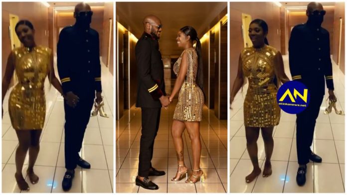 Video of 2baba holding wife Annie Idibia shoes