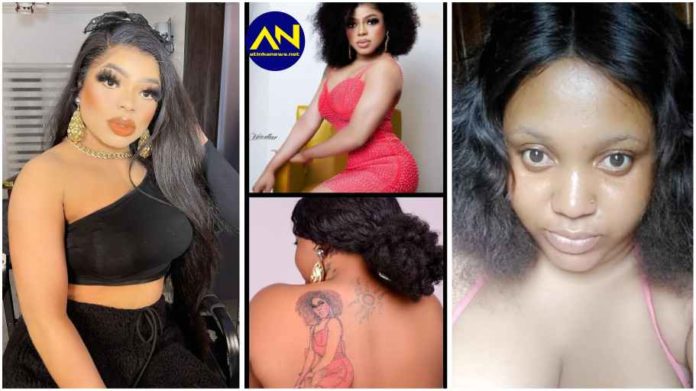 Area boys attack Bobrisky’s fan, tore her clothes for tattooing him on her body
