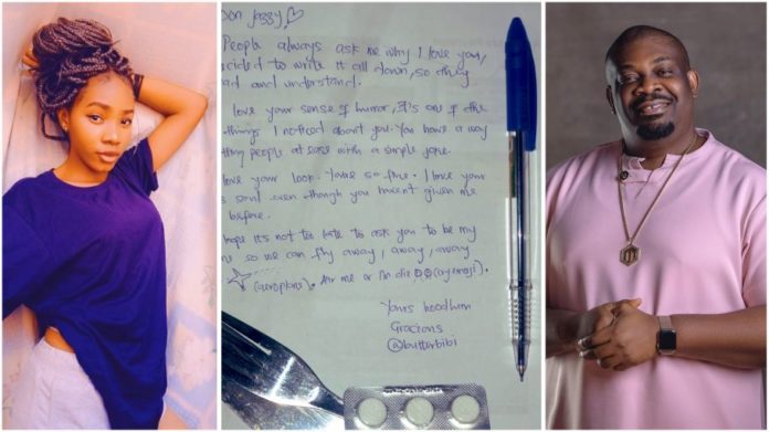 Lady’s love letter to Don Jazzy on Valentine's Day