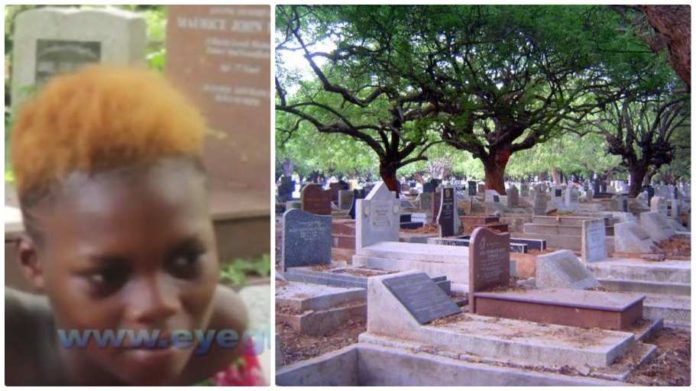 Abena girl who lives at the cemetery with boyfriend