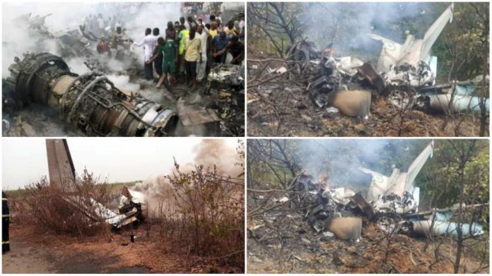 Nigerian military aircraft named King Air 350 has crashed
