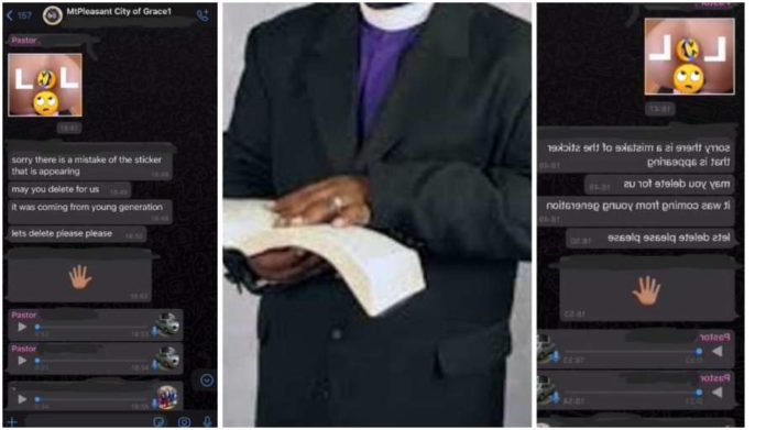 Drama ensues as pastor posts a ɳⱭk£d sticker in church WhatsApp group