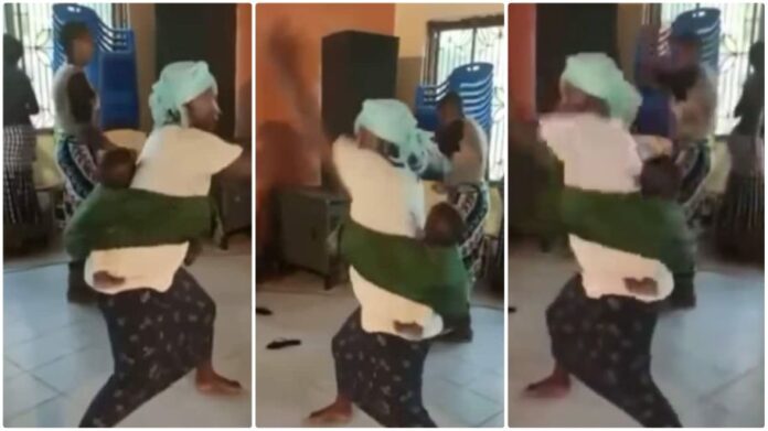 Drama in church as energetic women fight the 'devil' with serious karate skills