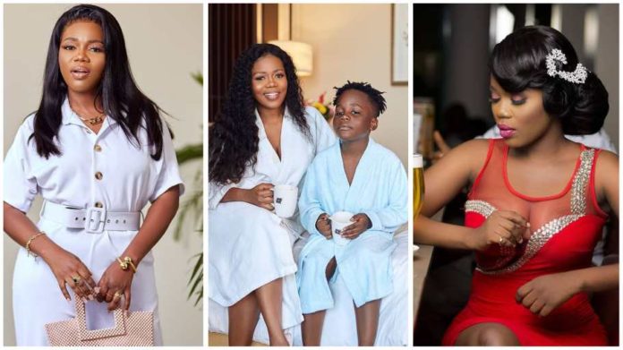 Mzbel's baby daddy calls to pray for their son as he celebrates 8th birthday