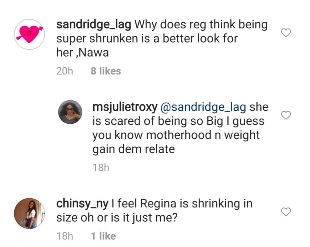 Regina Daniels looks skinny sick 