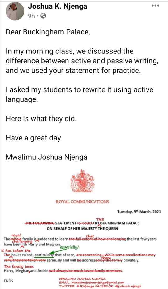 Mwalimu Joshua Njenga