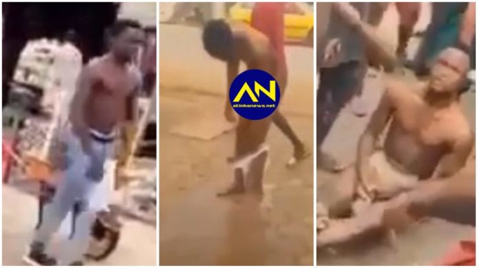 Young man runs mad in the streets after failed money ritual attempt