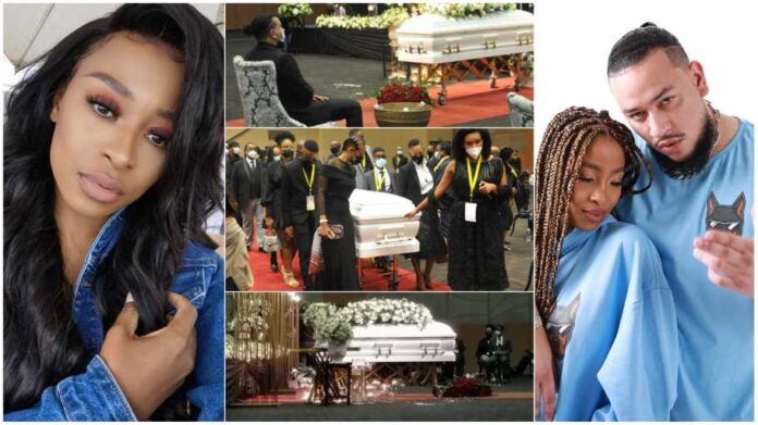 Dj Zinhle's picture hijacked Anele Nellie Tembe's slide show tribute video