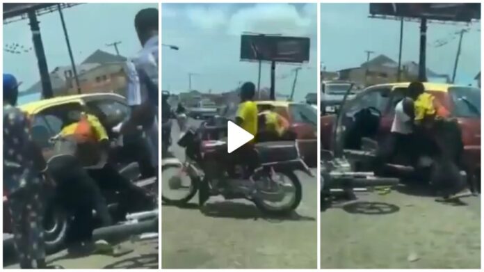 fight that broke between a taxi driver and commercial motorbike rider