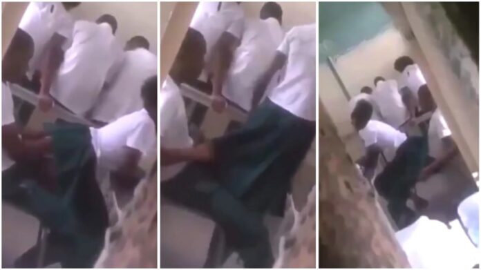 Spoilt students caught on camera doing the unthinkable in the classroom