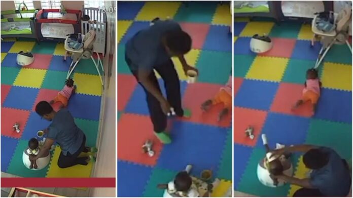 Caregiver caught on camera killing 11-month-old baby with feeding