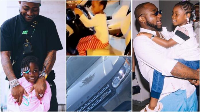 Davido gifts first daughter, Imade Range Rover as early birthday gift