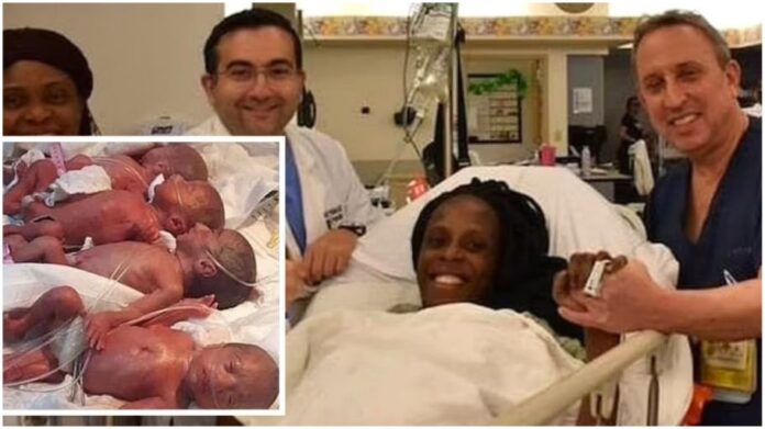 woman gives birth to 9 babies