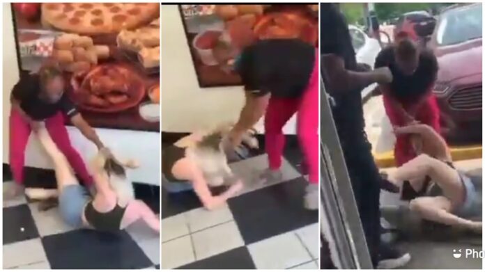 A black woman beats up racist white lady for calling her slave and monkey