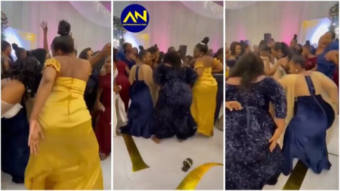 heavy duty backside ladies stealing the show at wedding