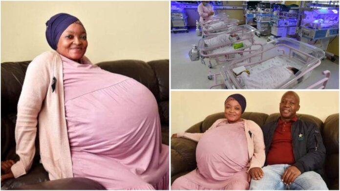 Gosiame Thamara Sithole South African woman has given birth to 10 children at a go