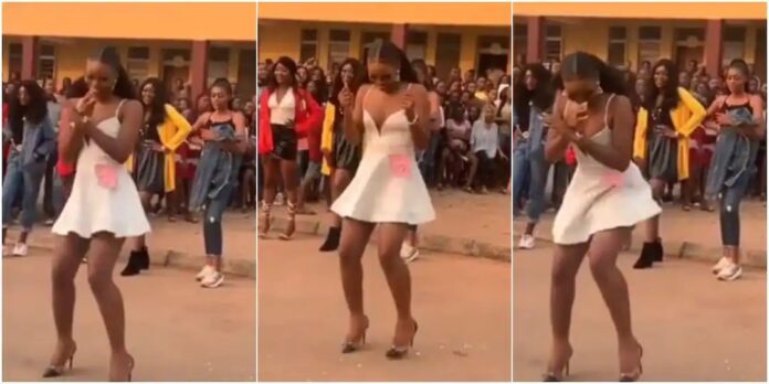 Lady wows many with amazing legwork in heels