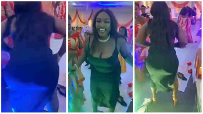 Lady crashes wedding with her seductive dance moves