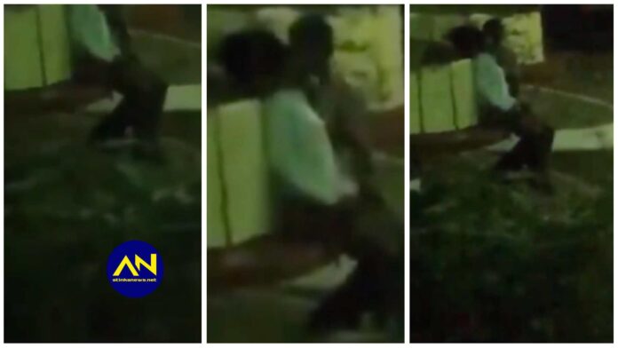 KNUST : H0rny students filmed fing£ring, k!ssing and ch0pping each other in public at night