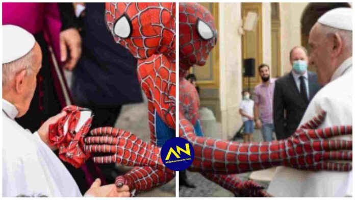 Pope Francis meets ‘Spider-Man’