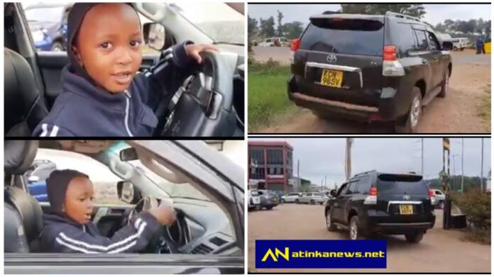 Uproar as 4-year-old boy is spotted driving Prado