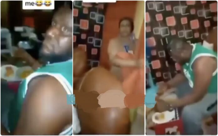 Man caught wife feeding her alleged lover in their home