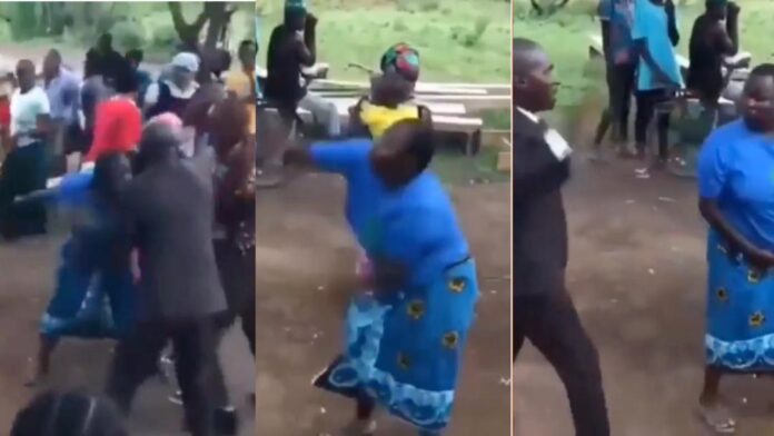 Pastor ’s reaction after woman fights him for laying hands on her