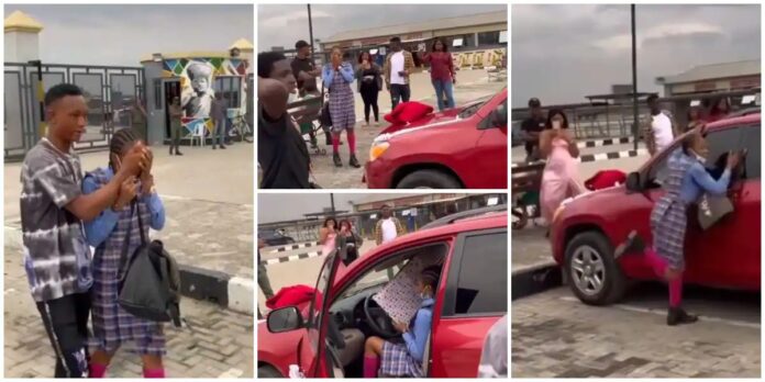 Young man surprises his JHS girlfriend with brand new SUV car