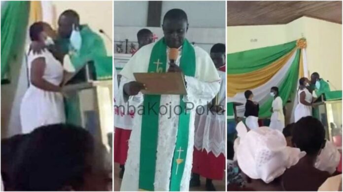 Reverend Father caught on camera kissing female students
