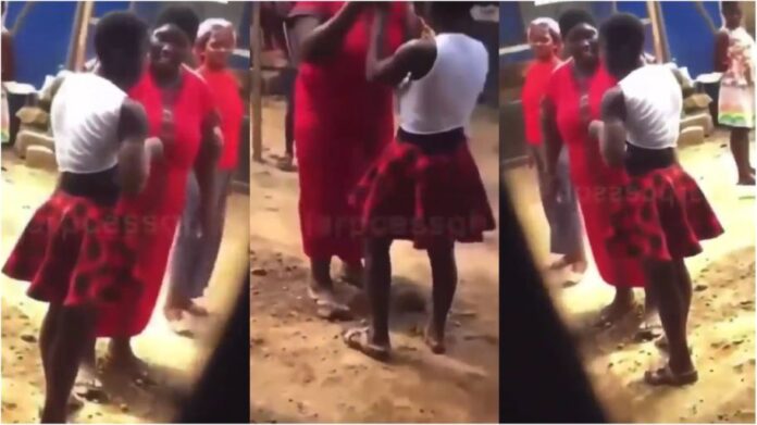Angry wife beats up husband’s Ben 10 side chick in the street like a stray dog