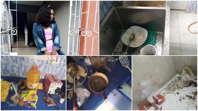 shares photos of dirty kitchen that chased her out