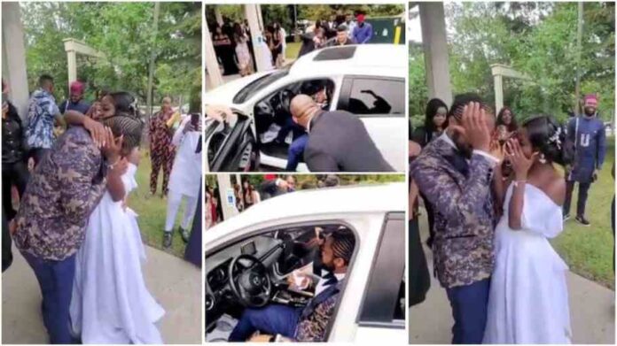 Man sheds tears of joy as wife gives him brand new car on their wedding day