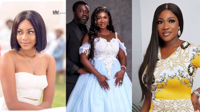 Yvonne Nelson served as Mercy Johnson bridesmaid