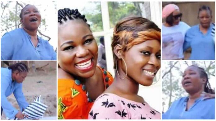 Actress Ada Ameh holds back tears, eulogizes late daughter she visits her graveyard