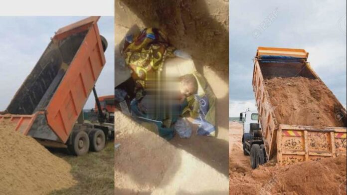 tipper truck driver mistakenly offloaded sand