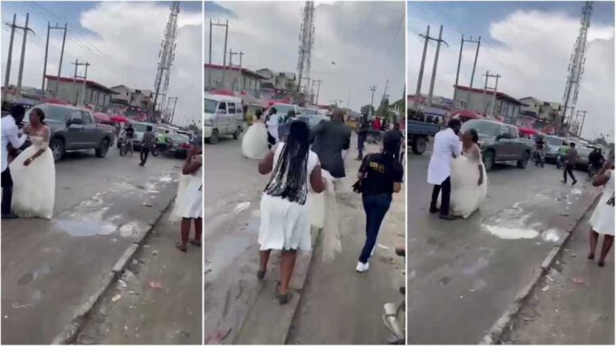Lady dumps husband 10 hours after their wedding because he got drunk and assaulted her