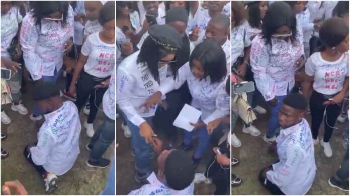 Fresh graduate collects boyfriend's proposal ring and throws it away