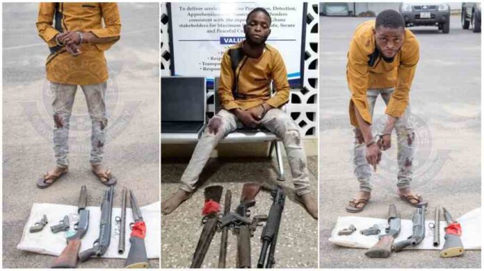 armed robber and murder suspect at Adeiso