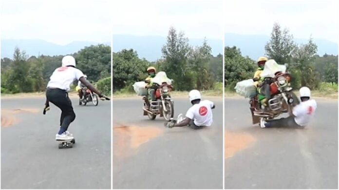 Kenyan skater was involved in a grisly accident on a busy road