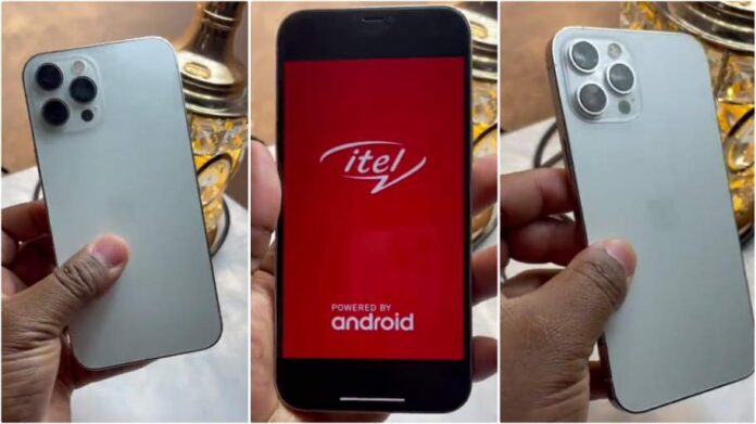 Lady buys iphone worth 4K only to discover it’s Itel after reaching home