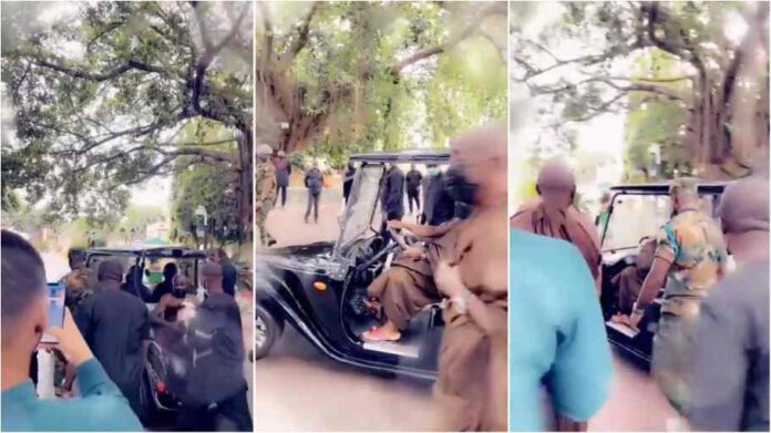 Otumfuo Personally drives former president Kufour in iconic video
