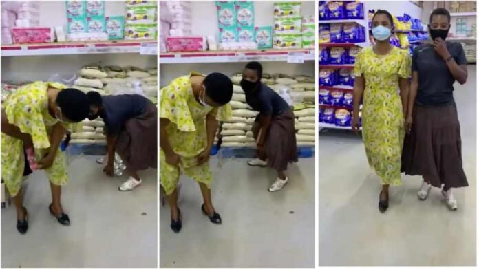 Sneaky women caught shoplifting and hiding the item in their clothes
